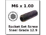 M6 x 1.00 Coarse Metric Socket Set Screw