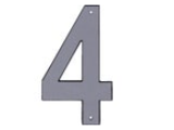 House Numbers 4 In Reflective Plastic Nail-on (0 thru 9)