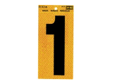 Black Numbers with Yellow Reflecting Back, 5 In (0-9)