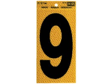 Black Numbers with Yellow Reflecting Back, 5 In (0-9)