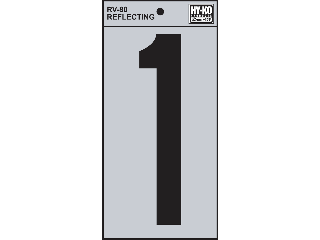 House Numbers 6" Reflective Stik-On (0 thru 9)