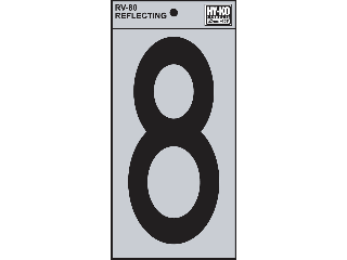 House Numbers 6" Reflective Stik-On (0 thru 9)