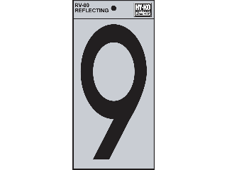 House Numbers 6" Reflective Stik-On (0 thru 9)