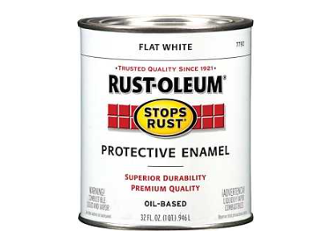 Rust-Oleum Enamel Paint Flat White (Sizes)