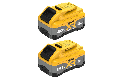 DeWalt 20V Max XR PowerPack Lithium-Ion Battery, 2 Pk