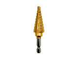 Hex Shank Step Drill Bit, 1/8 In - 1/2 In