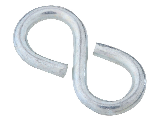 Closed S Hook #811, 1-1/4 In Zinc Plated 5 Pack