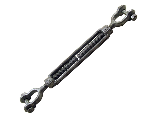 Forged Jaw & Jaw Turnbuckle Galvanized, 1/4 In x 4 In