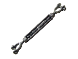 Forged Jaw & Jaw Turnbuckle Galvanized, 5/16 In x 4 1/2 In