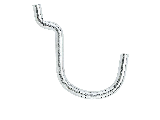 Peg Hook 1-1/2" x 1/4 Curved SP2355 Zinc Steel