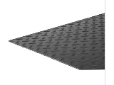 Steelworks Tread Plate Aluminum Black 12 In x 24 In, 0.25 Thick