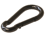 Spring Snap Hook Black, 1/4 In x 2.3 In