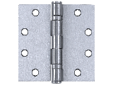 Square Corner Satin Chrome Door Hinge, 4-1/2 In