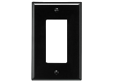 Black Decorator Wall Plate, 1 Gang