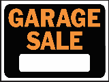 Fluorescent Orange "Garage Sale" Sign