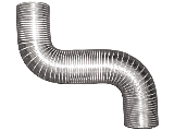 Aluminum Dryer Vent Hose With Clamps,  4 In x 8 Ft