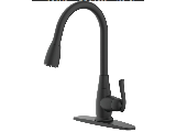 Home Impressions Matte Black 1 Handle Kitchen Faucet