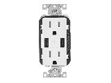 Leviton Decora Type A USB Tamper Resistant Duplex Receptacle, 15 amp