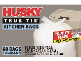 Husky Kitchen Trash Bag, 13 Gal