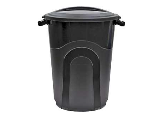 Trash Can With Lid Black, 32 Ga