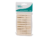 Wood clothespins with spring, 20 Pk