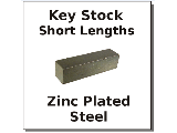 Square Key Stock Zinc Plated Steel