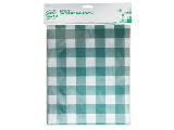 Green & White Checkerboard Tablecloth, 52 In x 70 In