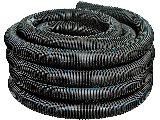 Corrugated Drain Pipe Tubing, 4 In x 100 Ft