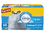 Glad Tall Kitchen Drawstring Bags 13 Ga, 40 Ct