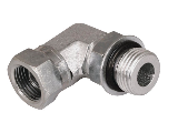 Hydraulic 90 Deg Elbow Adapter, 3/8 In M O-Ring x 3/8 In Swivel FPT