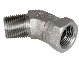 Hydraulic 45 Deg Elbow Adapter, 1/2 In Male  x 1/2 In Female