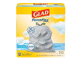 Glad Force Flex Tall Kitchen Trash Bags 13 Ga, 110 Ct