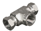 Hydraulic Female Pipe Swivel Tee Adapter, 1/2 In x 1/2 In