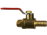 Ball Valve 1/4 In Barb X 1/8 In Mpt