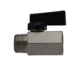 Chrome Ball Valve MPT x FPT, 1/8 In