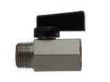 Chrome Economical Mini Ball Valve 1/4 MXF