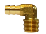 Hose Barb Elbow Male Brass 1/4 In (Sizes)
