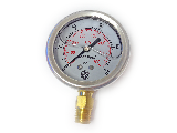 2-1/2 In Liquid Fill Gauge, 0-160 PSI