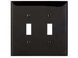 Black Switch Plate, 2 Gang
