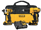 DeWalt Combination 20v 1/2 In Drill/Impact Driver Set