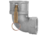 Aluminum 90 Degree Elbow Female Coupler x Female NPT, 2 In