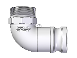 Aluminum 90 Degree Elbow Male Adapter x Male NPT, 2 In