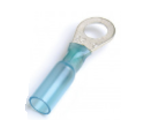 Blue Heat Shrinkable Ring Terminal 16-14 Gauge #10, 15 Pk