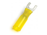 Yellow Heat Shrinkable Spade Terminal 1/4 In, 15 Pk (Gauges)