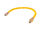Coated Stainless Steel Gas Supply Line, 1/2 In MPT x 3/4 MPT In (Lengths)