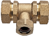 Pro-Flex Brass CSST Tube Tee, 1/2 In