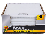 Duck Max Strength Bubble Mailer, White Self-Seal, 10 1/2 In x 15 In
