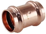 Copper Press Fit Coupling with Stop (Sizes)