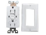 Genmax GFCI Duplex Receptacle/Plate combination, 15 amp