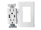 Genmax USB-A & USB-C Duplex Receptacle, 15 amp